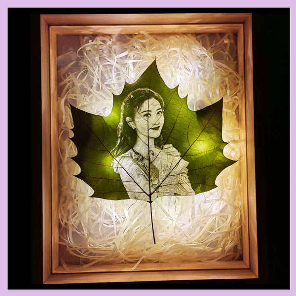 Leaf Carving Photos Handmade Customization Gifts to Best Friends Girl Photos Leaves Wedding Anniversary DIY Leaf Carving Birthday Gifts Family Gifts